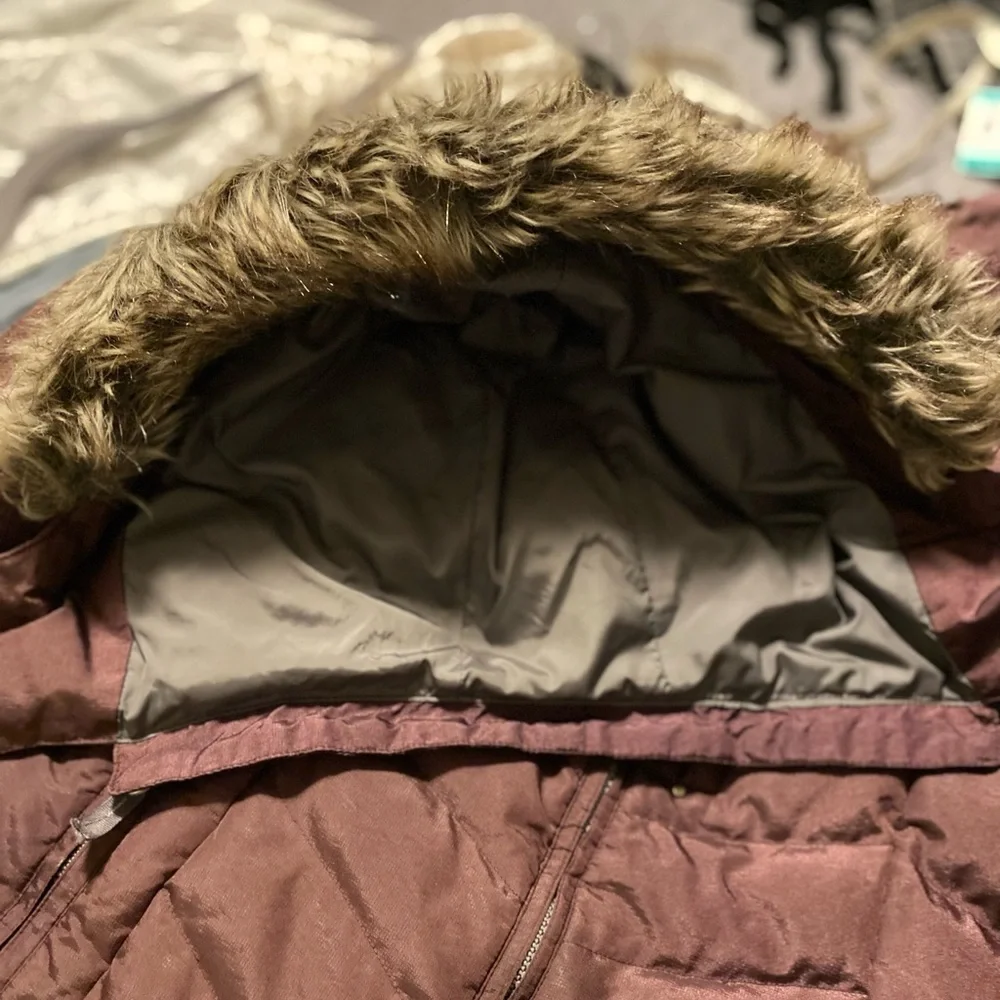 Eddie Bauer Down women’s  mid thigh Parka size Small petite‎